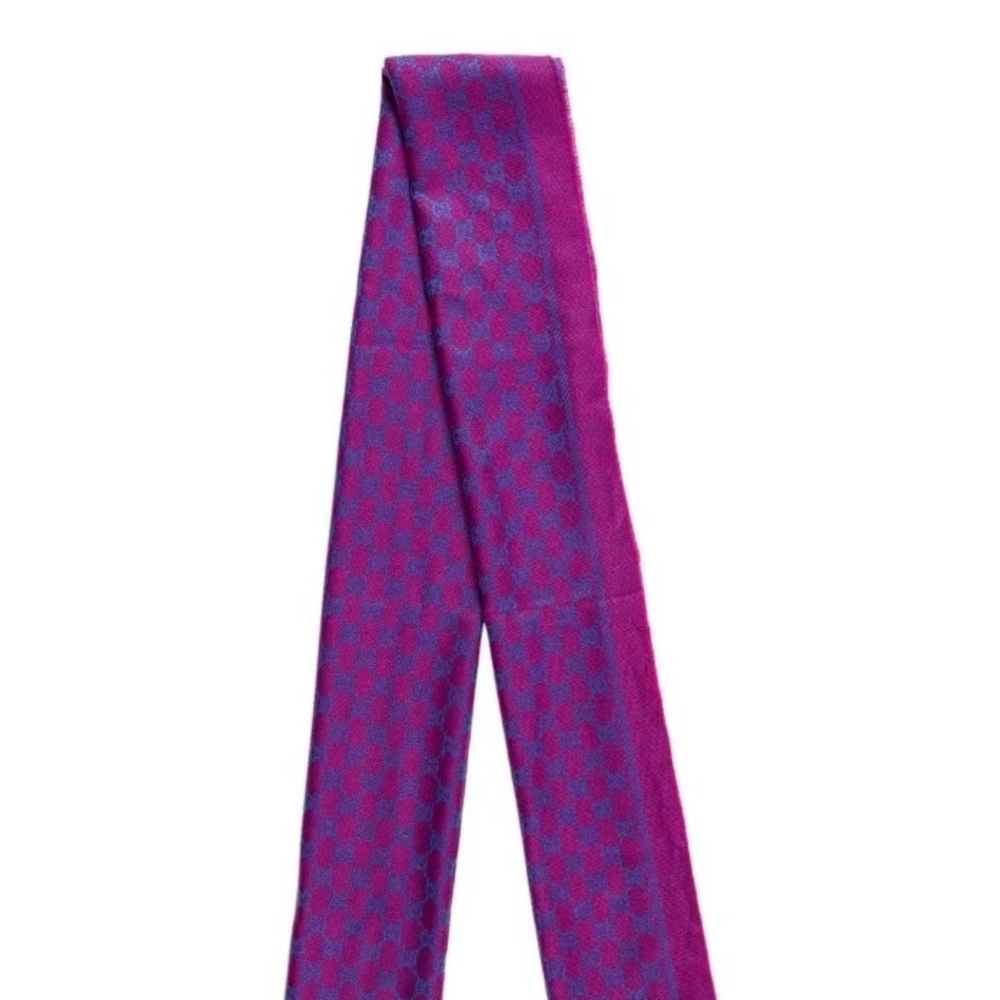 Gucci Vibrant Purple and Blue Scarf